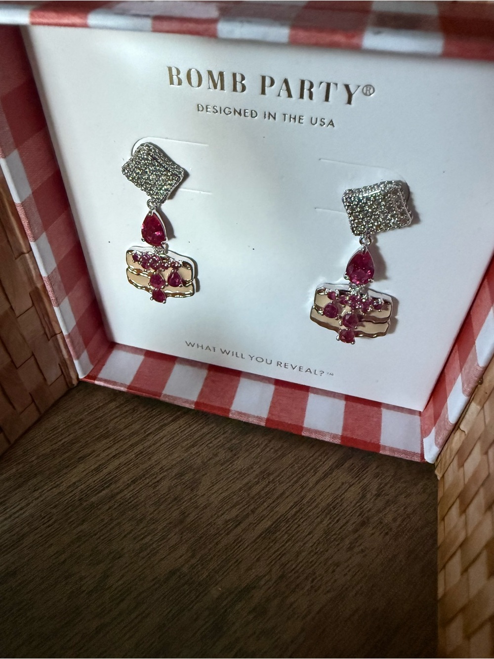 Bomb Party Market Fresh “Just Add Butter” earrings, new!